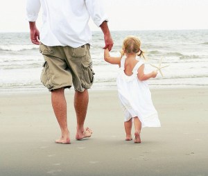 not on me. helping dad collect starfish